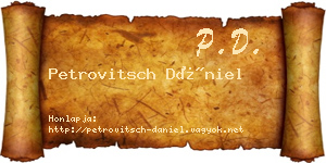 Petrovitsch Dániel névjegykártya